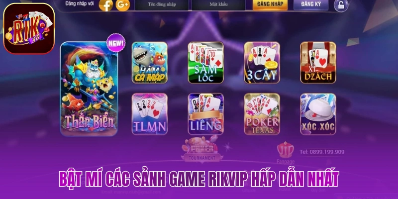 Bật mí các sảnh game Rikvip hấp dẫn nhất